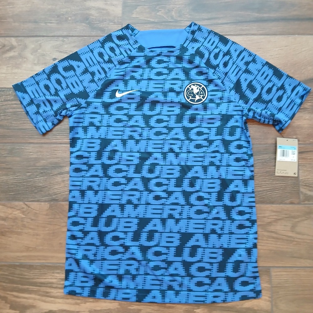 Club America Jersey‎ Mens Medium Blue Nike Dri-Fit 2022-23 Pre-Match Soccer